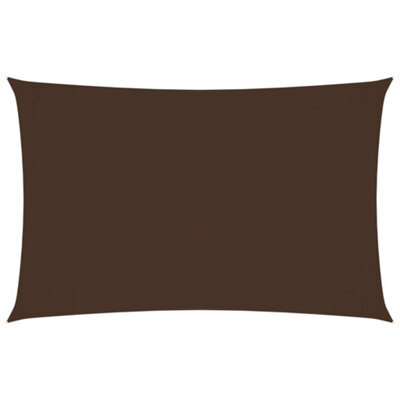 Berkfield Sunshade Sail Oxford Fabric Rectangular 5X8 M Brown - image 1