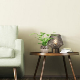Pagazzi Lighting Pagazzi Eryka Grey & Smoked Glass Table Lamp - thumbnail 4