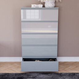 Lassic Vida Designs Glinton 5 Drawer Chest (100% Fsc), Grey - thumbnail 4