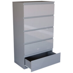 Lassic Vida Designs Glinton 5 Drawer Chest (100% Fsc), Grey - thumbnail 8