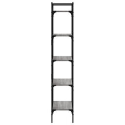 Berkfield Bookcase 5-Tier Grey Sonoma 56X31.5X174 Cm Engineered Wood - thumbnail 5