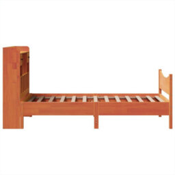 Berkfield Bed Frame Without Mattress Wax Brown 75X190 Cm Small Single Solid Wood Pine - thumbnail 7