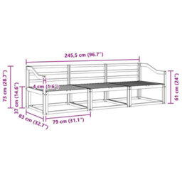Walplus Outdoor Sofa Set 3 Pcs Natural Solid Acacia Wood - thumbnail 6