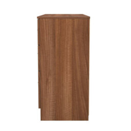 Hampshire 6 Drawer Midi Chest Of Drawers In Noche Walnut (Ready Assembled) - thumbnail 3