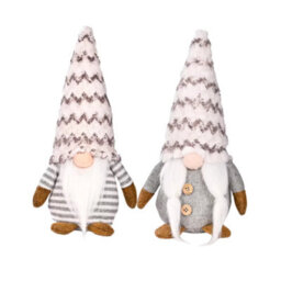 Woodside Home Living Christmas Decorations Grey Gonk Lady & Gent - thumbnail 2