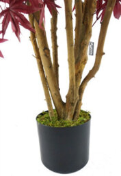 Leaf Artificial Red Maple Tree 120Cm  - Realistic Plant By Botanik - thumbnail 4