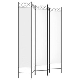 Berkfield 5-Panel Room Divider White 200X220 Cm Fabric - thumbnail 5