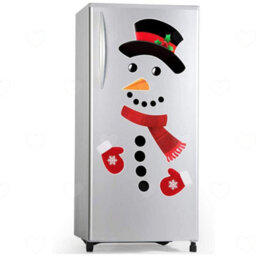 Amorly Christmas Snowman Refrigerator Stickers, Cute Cartoon Snowman Magnetic Decals, Fun Diy Ornaments For Festive Christmas Home Decor - thumbnail 1