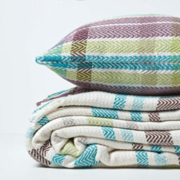 Homescapes Green Tartan 100% Cotton Falun Throw With Tassels, 255 X 360 Cm - thumbnail 6