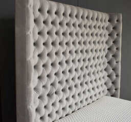 Stratus Interiors Carrington Wing Back Chesterfield Tall Headboard & Footboard Bed Frame - Doorstep Delivery Only No Assembly - Double - No Storage - thumbnail 4