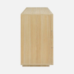 Sweeek - Wood Effect 6-Drawer Natural Storage Chest Of Drawers L 120 X D 43 X H 75Cm - Kuba - thumbnail 4