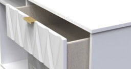 Dallas 3 Drawer Tv Unit In White Matt (Ready Assembled) - thumbnail 5