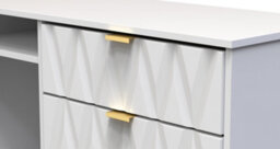 Dallas 3 Drawer Tv Unit In White Matt (Ready Assembled) - thumbnail 4