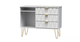 Dallas 3 Drawer Tv Unit In White Matt (Ready Assembled) - thumbnail 3