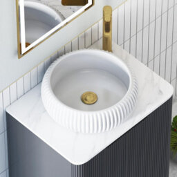 Royal Bathrooms Avenza 800mm Matt Obsidian Black Floor Standing Bathroom Vanity Unit 2 Door With Milan Basin - thumbnail 7
