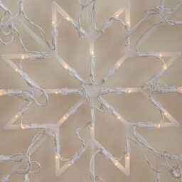 Samuel Alexander 34Cm Battery Operated Light Up Christmas Snowflake With Warm White Leds - thumbnail 6
