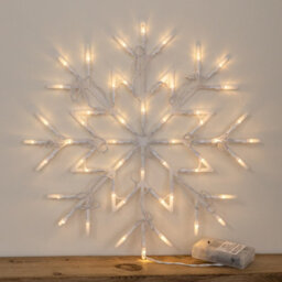 Samuel Alexander 34Cm Battery Operated Light Up Christmas Snowflake With Warm White Leds - thumbnail 4