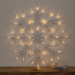 Samuel Alexander 34Cm Battery Operated Light Up Christmas Snowflake With Warm White Leds - thumbnail 1
