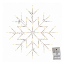 Samuel Alexander 34Cm Battery Operated Light Up Christmas Snowflake With Warm White Leds - thumbnail 7