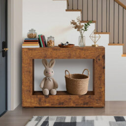 Console Table With Storage Shelf, 2-Tier Rustic Sofa Table, For Entryway, Living Room, 120X30X84Cm - thumbnail 5