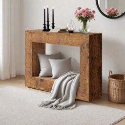 Console Table With Storage Shelf, 2-Tier Rustic Sofa Table, For Entryway, Living Room, 120X30X84Cm - thumbnail 6