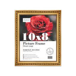 10X8 Gold Ornate Picture Frame (25.4 X 20.3Cm) Poster, Photo, Artwork, Gallery Wall Or Print - thumbnail 1