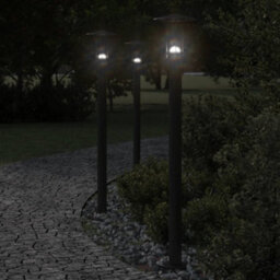 Outdoor Floor Lamp Black 100 Cm Stainless Steel