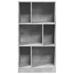 Berkfield Bookcase Concrete Grey 57X28.5X107.5 Cm Engineered Wood - thumbnail 4