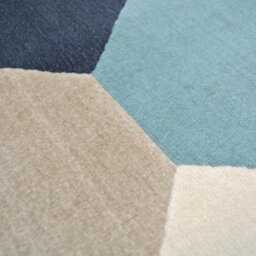 Melrose Creation Teal Tile Geometric Design Large Indoor Area Rug 160/230Cm - thumbnail 2