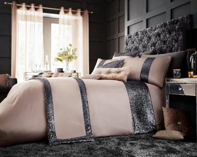 Smart Living Duvet Cover With Pillowcases Polycotton Quilt Bedding Covers Comfy Breathable Comforter Cover Set - Chambray - image 1