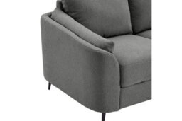 Home Detail Jack 3 Seater Sofa With Metal Legs, Dark Grey Boucle Fabric - thumbnail 7