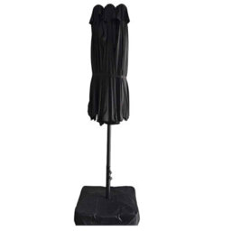 Gr8 Garden 4.6M Patio Parasol Large Double Sided Garden Umbrella Crank Handle Base Black - thumbnail 3