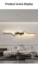 100Cm Black Nordic Led Wall Light 3000K Warm White - thumbnail 4