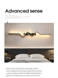 100Cm Black Nordic Led Wall Light 3000K Warm White - thumbnail 3