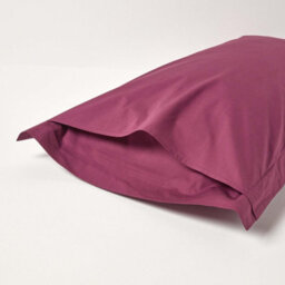 Homescapes Plum Egyptian Cotton Oxford Pillowcase 200 Tc - thumbnail 3