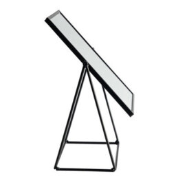 Harbour Housewares Metallic Vanity Mirror - 39 X 22Cm Black Adjustable Tilt Dressing Table Mirror Sleek Modern Makeup Mirror - thumbnail 5