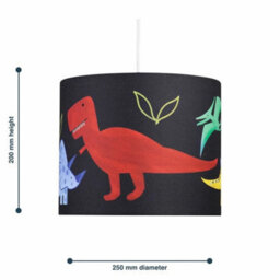 Set Of 2 Modern Dinosaur Children's Boys Bedroom Ceiling Light Shade Pendants - thumbnail 2