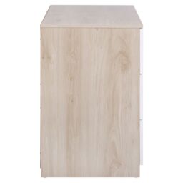 Hadwell Matt White & Natural Oak Effect 3 Drawer Chest (H)615mm (W)800mm (D)403mm - thumbnail 5
