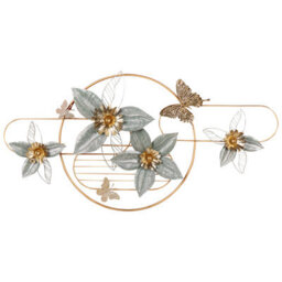 Beliani Wall Decor Flower Tantalum Metal 59 Cm Gold - thumbnail 1