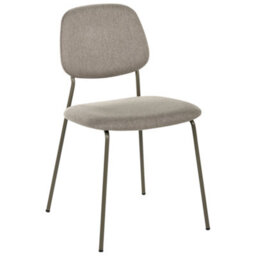 Beliani Set Of 4 Dining Chairs Riley Fabric Taupe - thumbnail 4