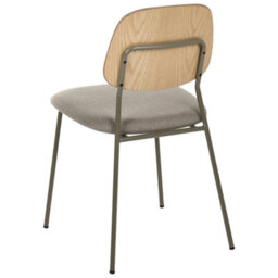 Beliani Set Of 4 Dining Chairs Riley Fabric Taupe - thumbnail 6