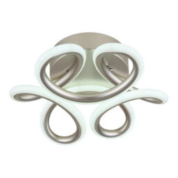 Luminosa Lighting Luminosa Melisand Integrated Led Semi Flush Ceiling Light Silver Colored Matt Led 2700-6000K - thumbnail 5