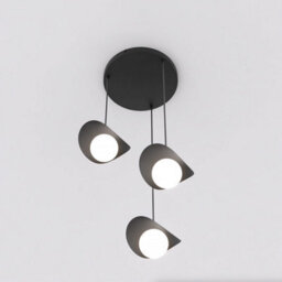 Emibig Lighting Emibig Ritual Pendant Lamp 3 X G9 Black With White Shade - thumbnail 3
