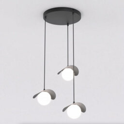 Emibig Lighting Emibig Ritual Pendant Lamp 3 X G9 Black With White Shade - thumbnail 2