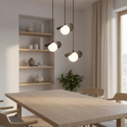 Emibig Lighting Emibig Ritual Pendant Lamp 3 X G9 Black With White Shade - thumbnail 4