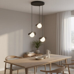 Emibig Lighting Emibig Ritual Pendant Lamp 3 X G9 Black With White Shade - thumbnail 5