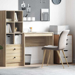 Berkfield Writing Desk Sonoma Oak Particle Board 80 X 40 X 76 Cm Durable
