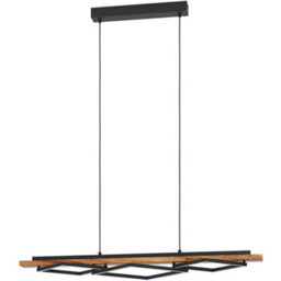 Loops Stylish Modern Black And Brown Rustic Led Pendant Ceiling Light For Indoor Spaces - thumbnail 3