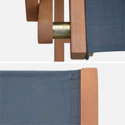 Sweeek - Pair Of Foldable Wooden Garden Chairs Almeria Anthracite 50X58.7X89 Cm - thumbnail 3