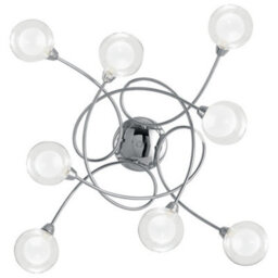 Luminosa Lighting Luminosa Blog 8 Light Multi Arm Semi Flush Ceiling Light Chrome 66X66X20Cm - thumbnail 1